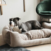 Dog bed velvet beige size S 60x40cm